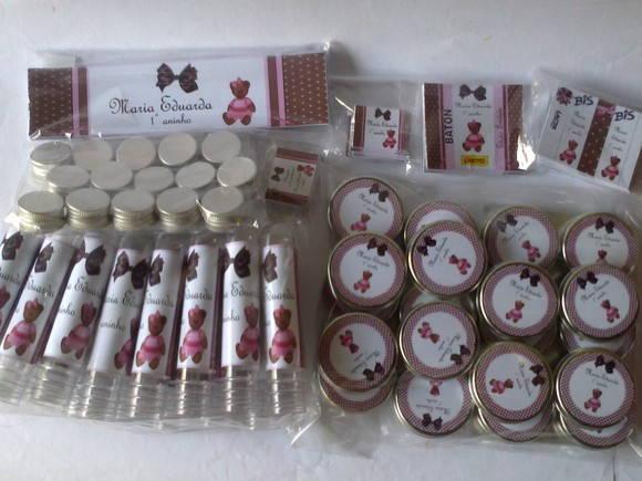 Kit Ursa Marrom e Rosa