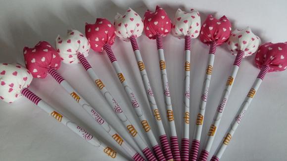Lápis Personalizado Coroa com Tulipa