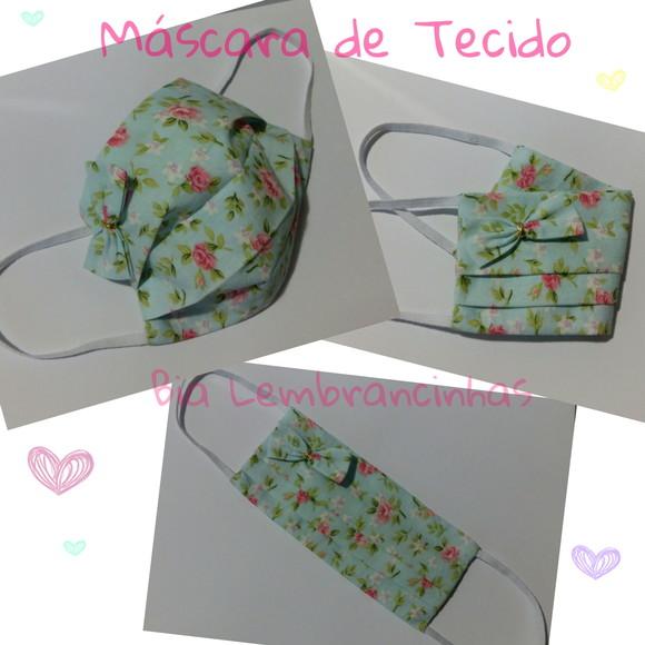 Máscara de Tecido com Lacinho