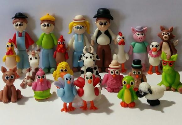 Personagens Fazenda do Zenon em Biscuit
