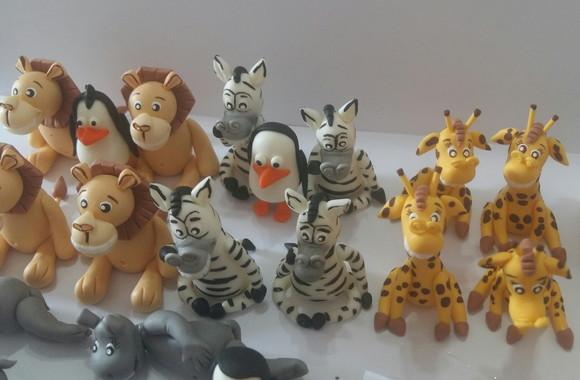 Personagens Madagascar em biscuit