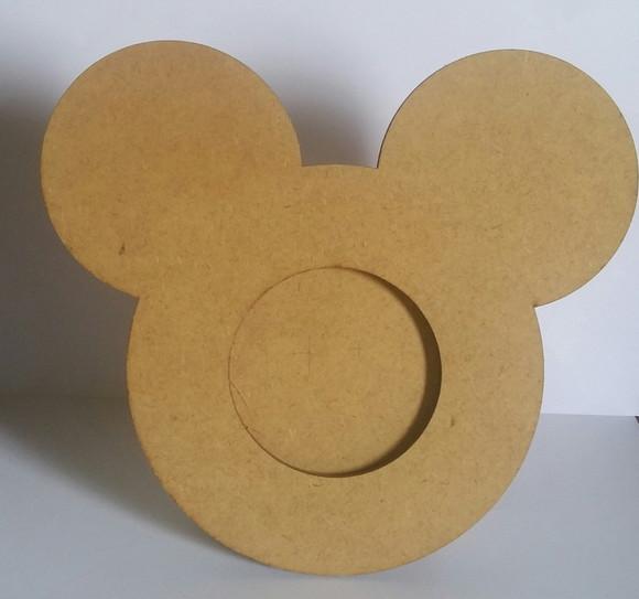 Porta retrato Mickey ou cubo cofre G em mdf cru