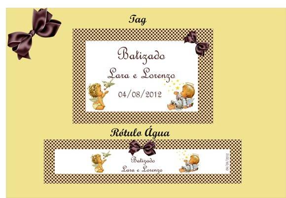 Tag e Rótulo para Água - Batizado