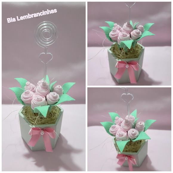 Vasinho com Rosas para Lembrancinha