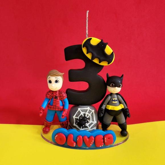 Vela Homem Aranha e Batman