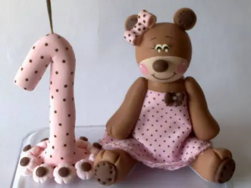 "Topo Ursa Marrom e Rosa"