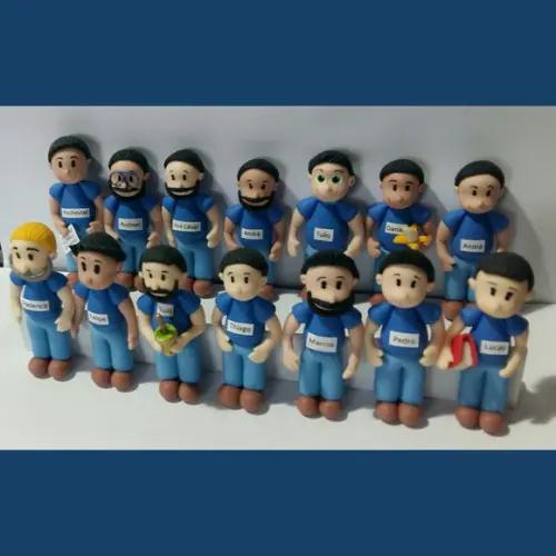 Bonecos Funcionários em Biscuit