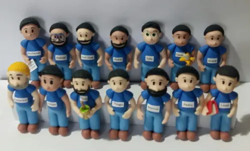 Bonecos Funcionários em Biscuit