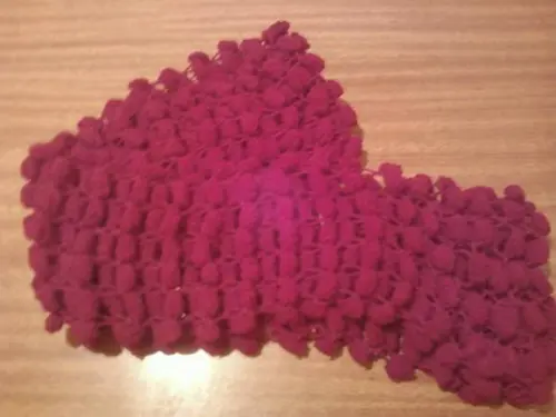 Cachecol Pom Pom Vinho