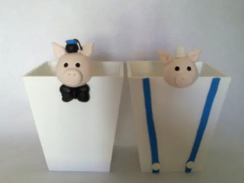 Cachepot Os Três Porquinhos !