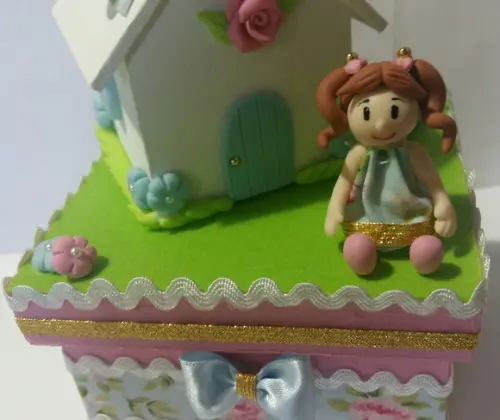 Caixa Cenário Casa De Boneca
