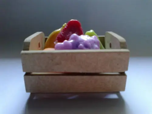 Caixote com Frutas de Sabonete