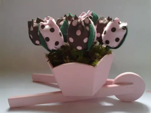 Carriola com Tulipas