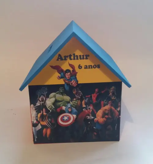 Casa Cofre em mdf G - Heróis da Marvel