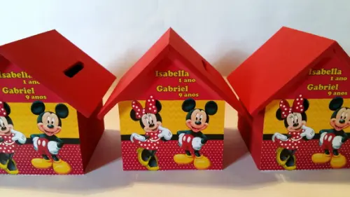 Casinha Cofre Minnie & Mickey