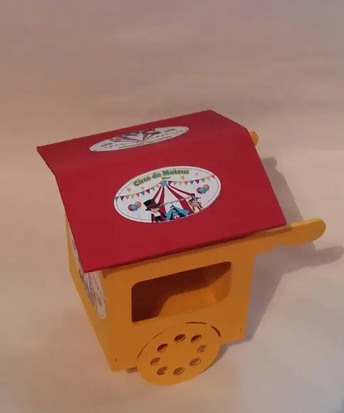 Centro De Mesa Carrinho De Pipoca Em Mdf