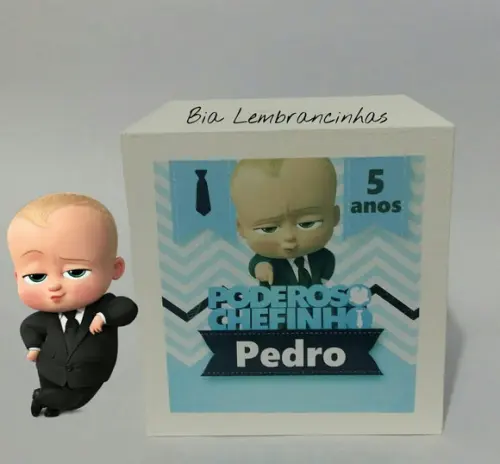Centro de Mesa Cubo Cofre Poderoso Chefinho