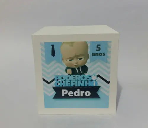 Centro de Mesa Cubo Cofre Poderoso Chefinho