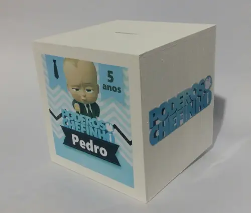 Centro de Mesa Cubo Cofre Poderoso Chefinho