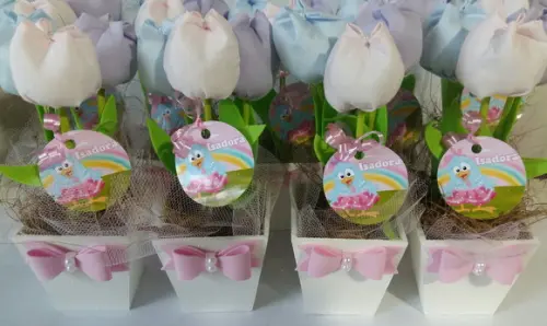 Centro de Mesa Galinha Pintadinha Candy Colors