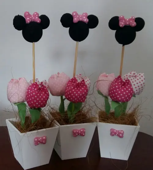Centro de Mesa Minnie Rosa