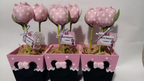 Centro de Mesa Minnie Rosa