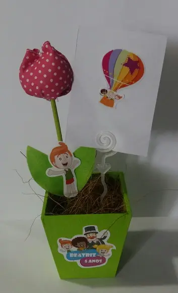 Centro de Mesa Mundo Bita com Espiral Porta Foto