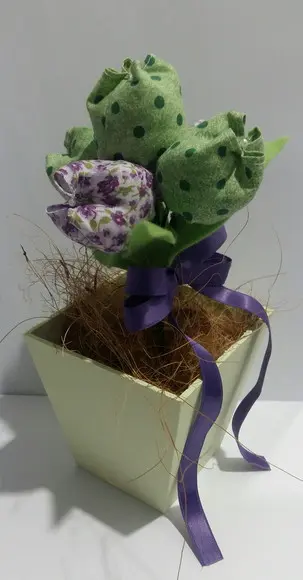 Centro de Mesa Vaso Tulipa