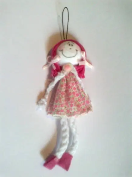 Chaveiro Bonequinha de Pano