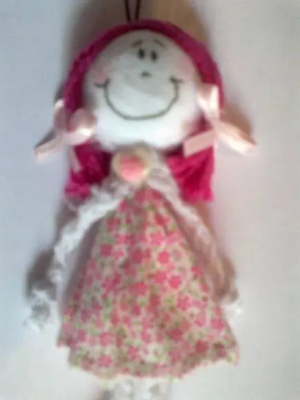 Chaveiro Bonequinha de Pano