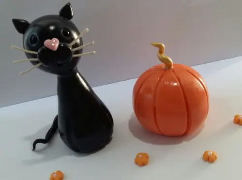 Gato e Abóbora Helloween