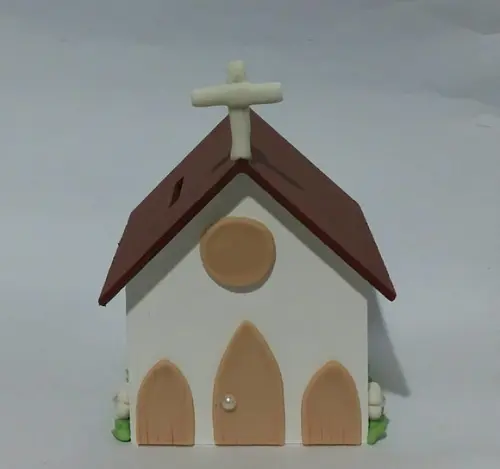 Igreja Cofre Em Mdf, Miniatura De Igreja