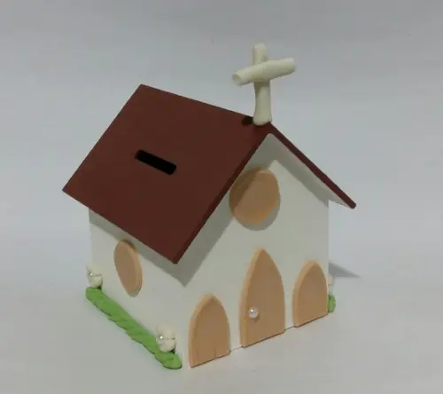 Igreja Cofre Em Mdf, Miniatura De Igreja