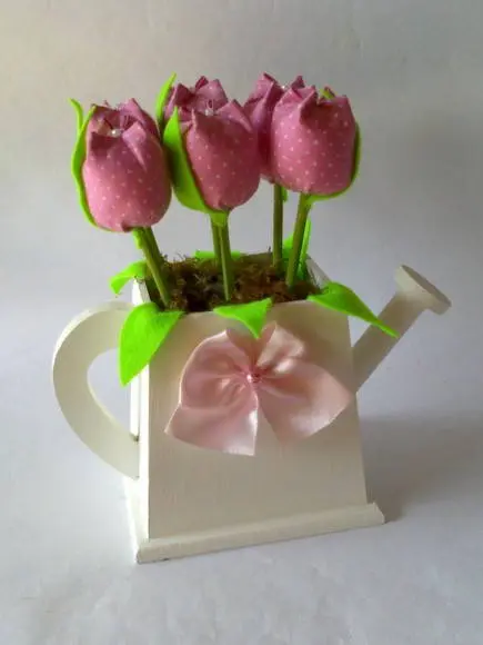 Kit Branco e Rosa em MDF