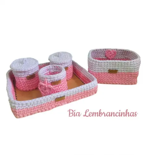 Kit Higiene Bebê em Fio de Malha - Promoção
