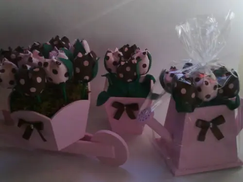 Kit Marrom e Rosa em MDF