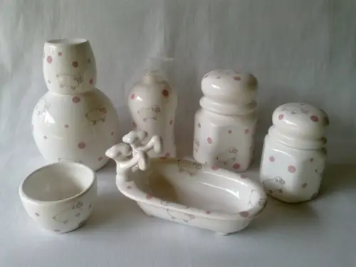 Kit Porcelana - Ovelhinha Rosa -promoção