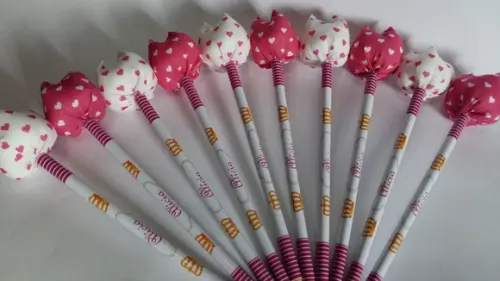 Lápis Personalizado Coroa com Tulipa
