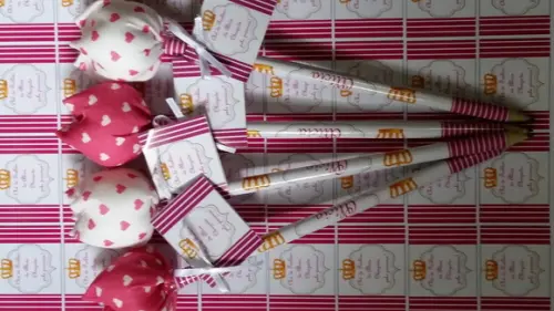 Lápis Personalizado Coroa com Tulipa