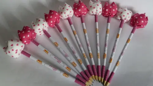 Lápis Personalizado Coroa com Tulipa