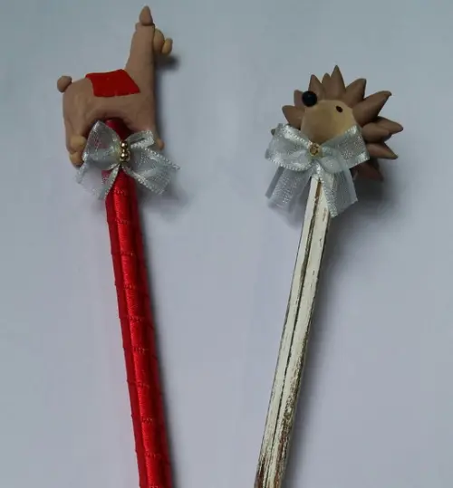 Lápis Ponteira Porco Espinho e Lhama