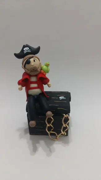 Lembrancinha Mini Porta Jóia Baú Pirata