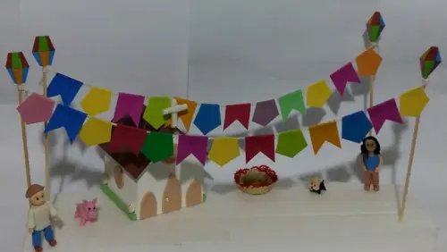 Mini Bandeirolas Festa Junina