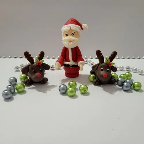 Mini Papai Noel e Renas