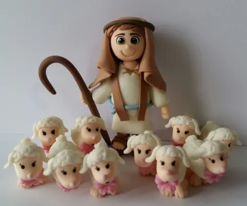 Pastorzinnho com Ovelhas em Biscuit