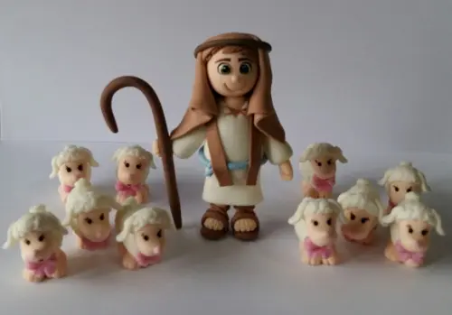 Pastorzinnho com Ovelhas em Biscuit