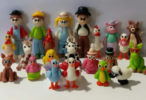 Personagens Fazenda do Zenon em Biscuit