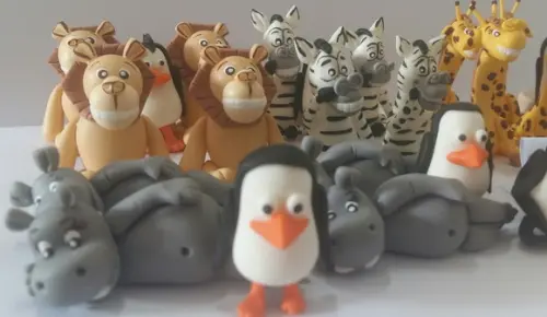 Personagens Madagascar em biscuit