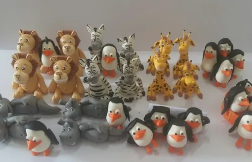 Personagens Madagascar em biscuit