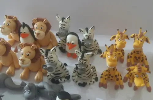 Personagens Madagascar em biscuit